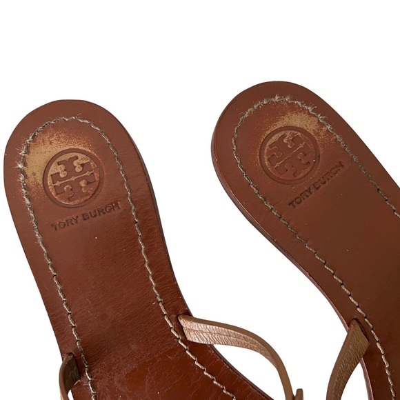 Tory Burch Leather Mini Miller Gabriel Sandals Brown Size 6.5 - Picture 6 of 11